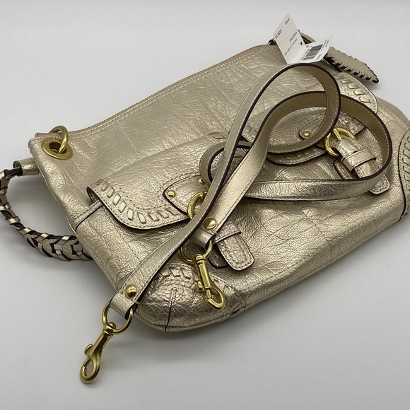 Coach Poppy Whipstitch Metallic Hippie 19014 B4/PL - Picture 2 of 6